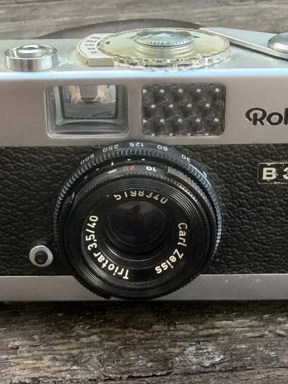 Vintage Rollei B35 Black Carl Zeiss Film Camera Lot Plus Flash in Case UNTESTED